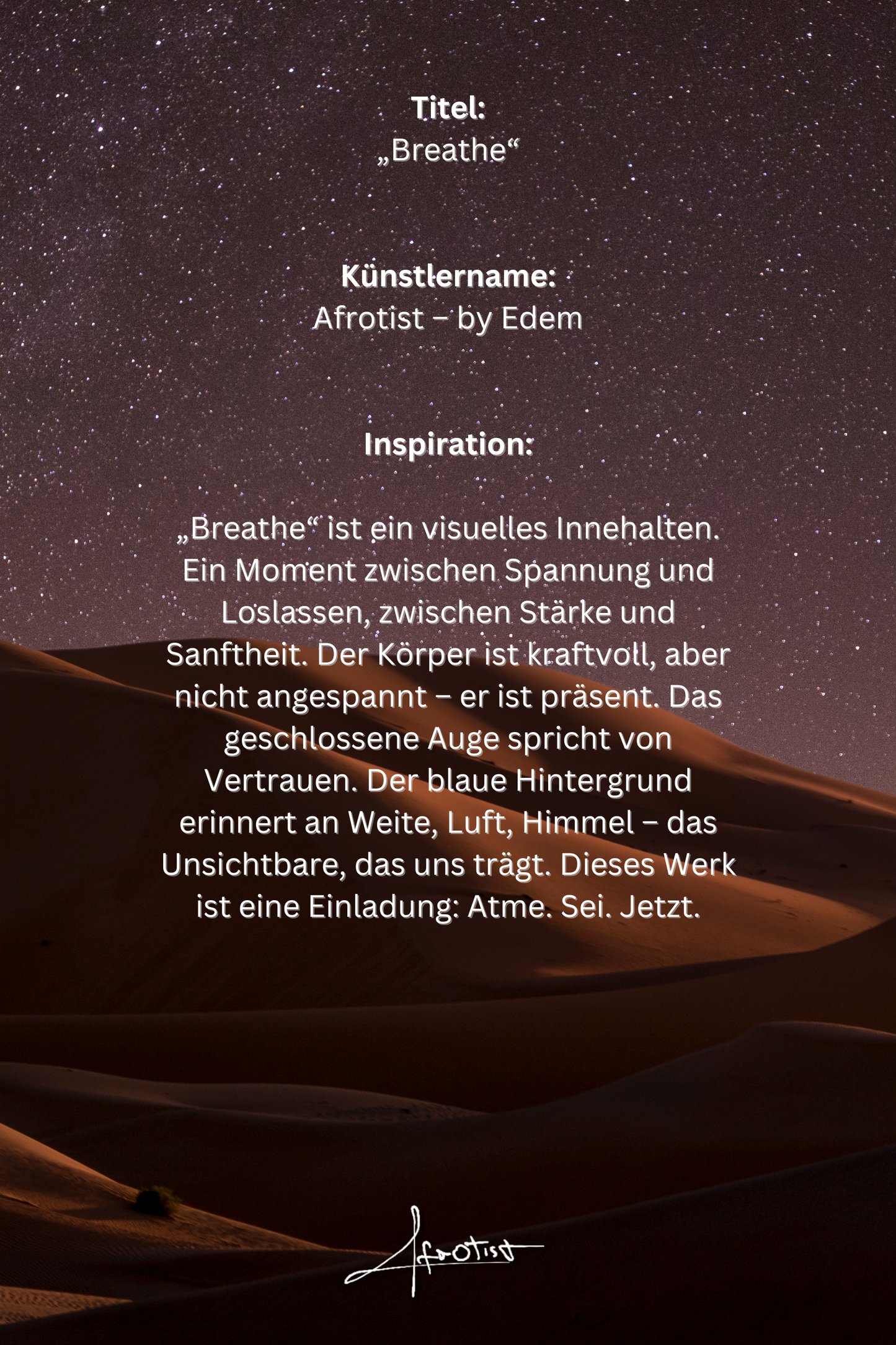 Breathe – Ausdrucksstarkes Porträt voller Ruhe