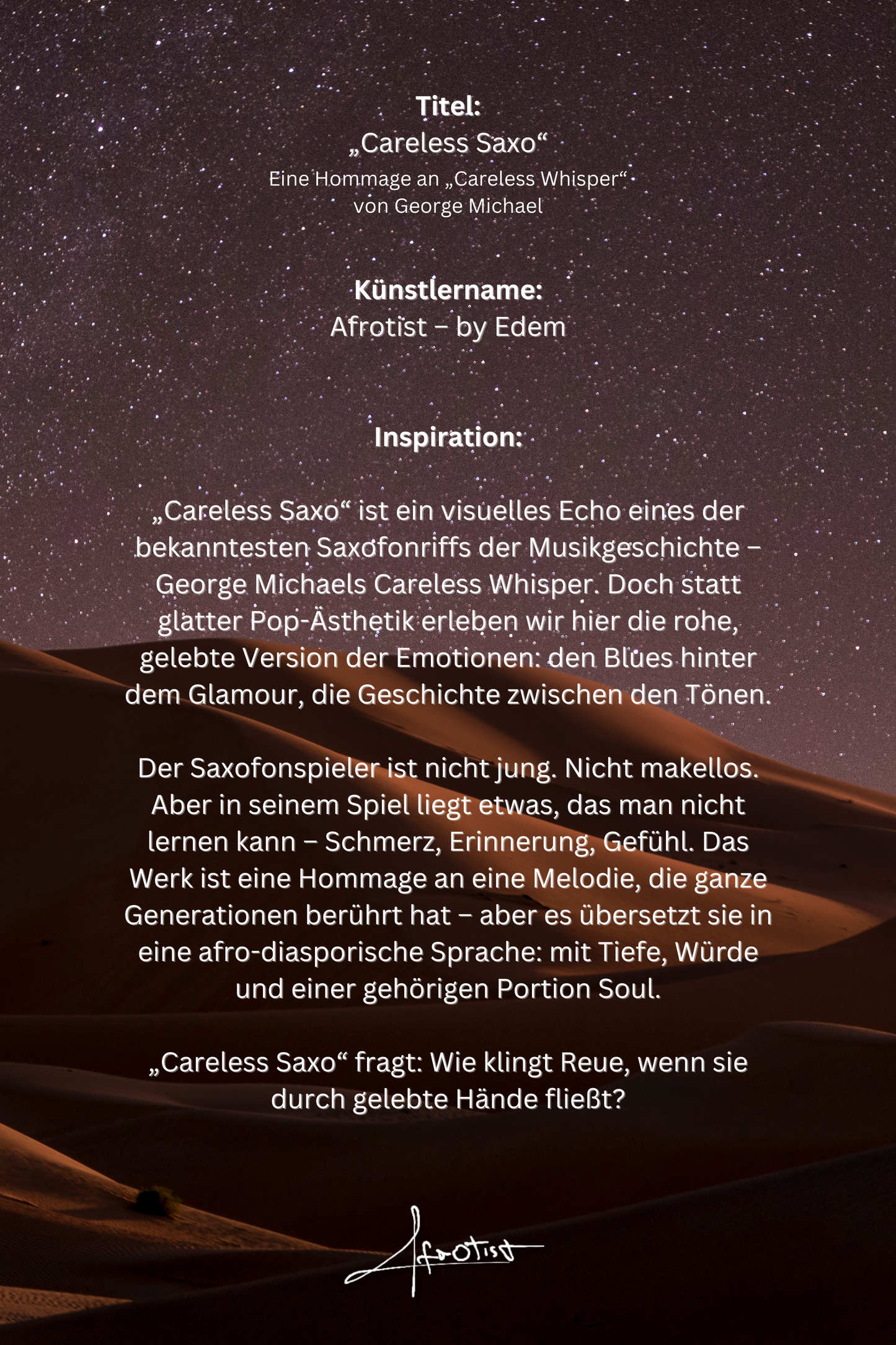 Careless Saxo – Soulful Hommage an Careless Whisper