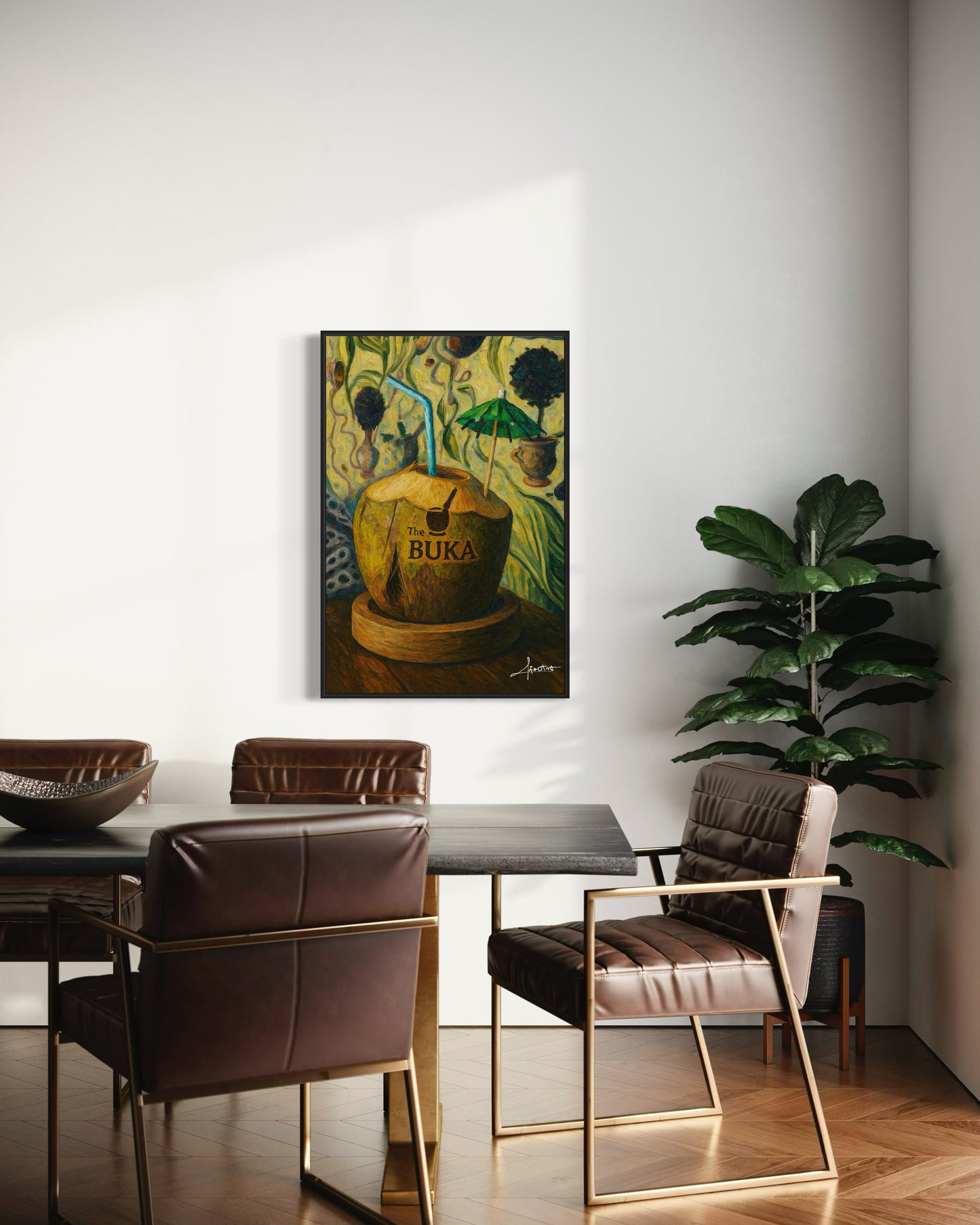 Coconuts – Tropische Fotokunst zu The Buka (Accra) - Afrikanisches Fruchtmotiv als Kunstdruck
