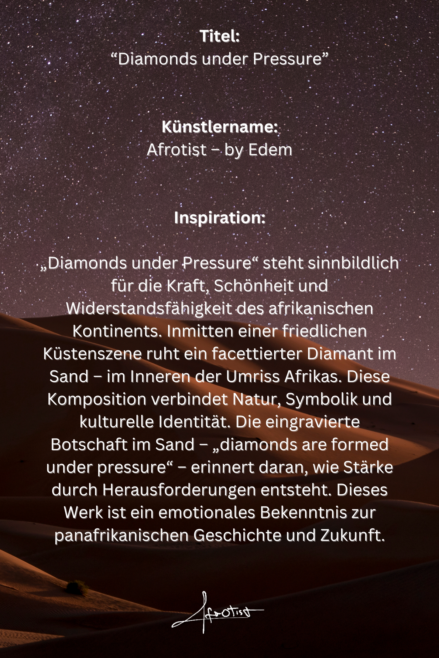 Diamonds under Pressure – Afrikanischer Kontinent im Diamanten