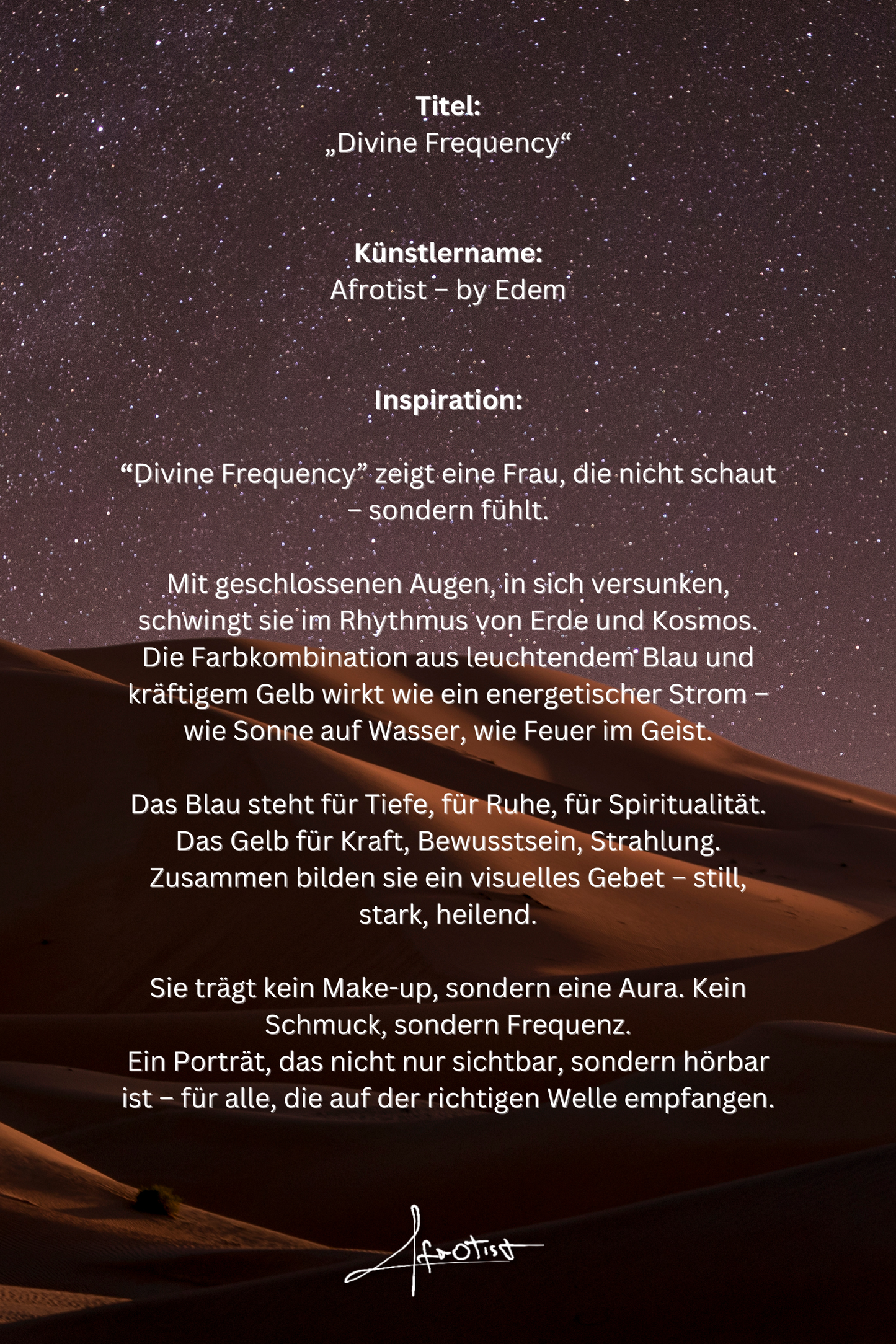 Divine Frequency – Kraftvolles Porträt mit Aura