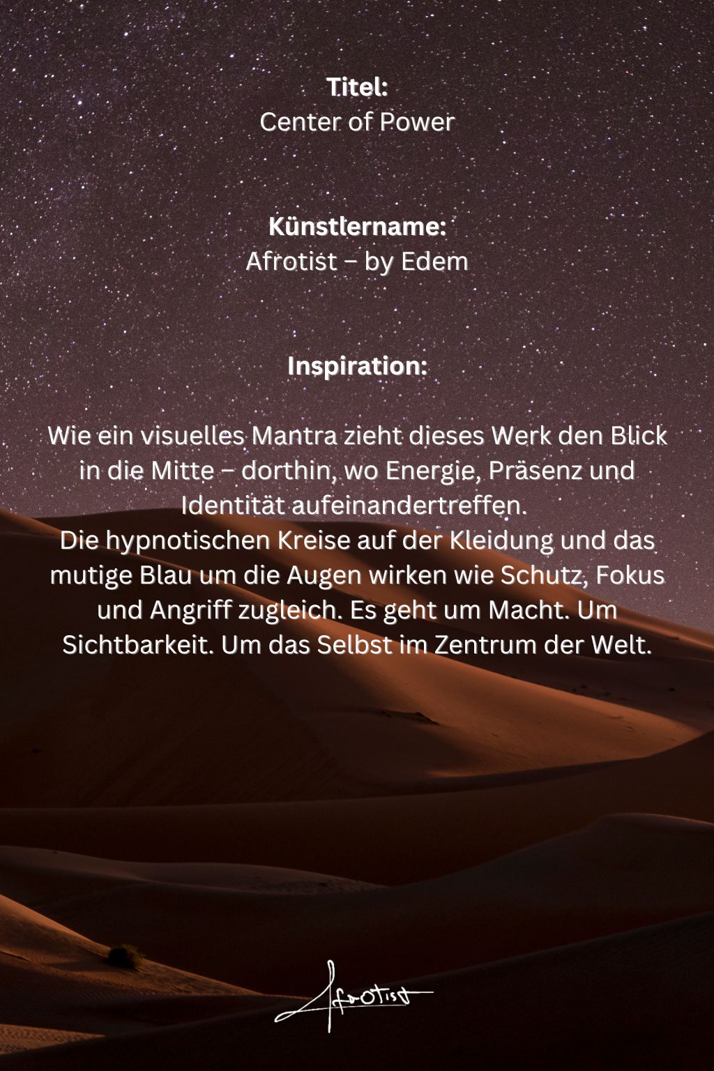 Center of Power – Kraftvolles afrofuturistisches Porträt