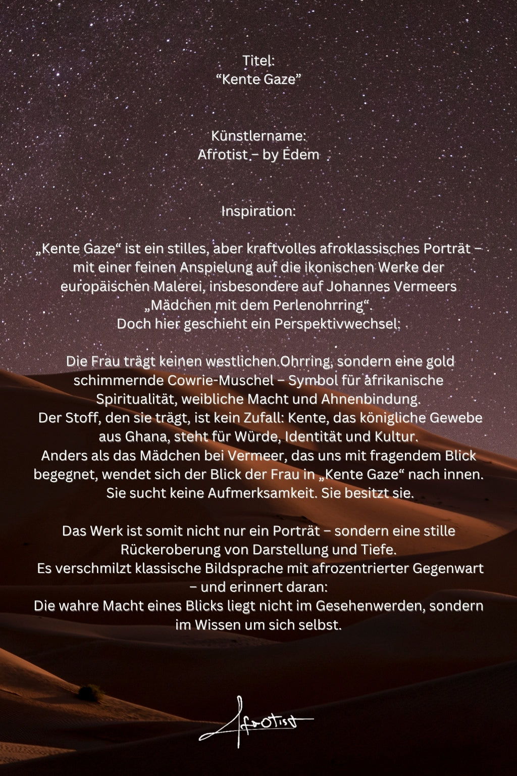 Kente Gaze – Afroklassik trifft Vermeer neu gedacht