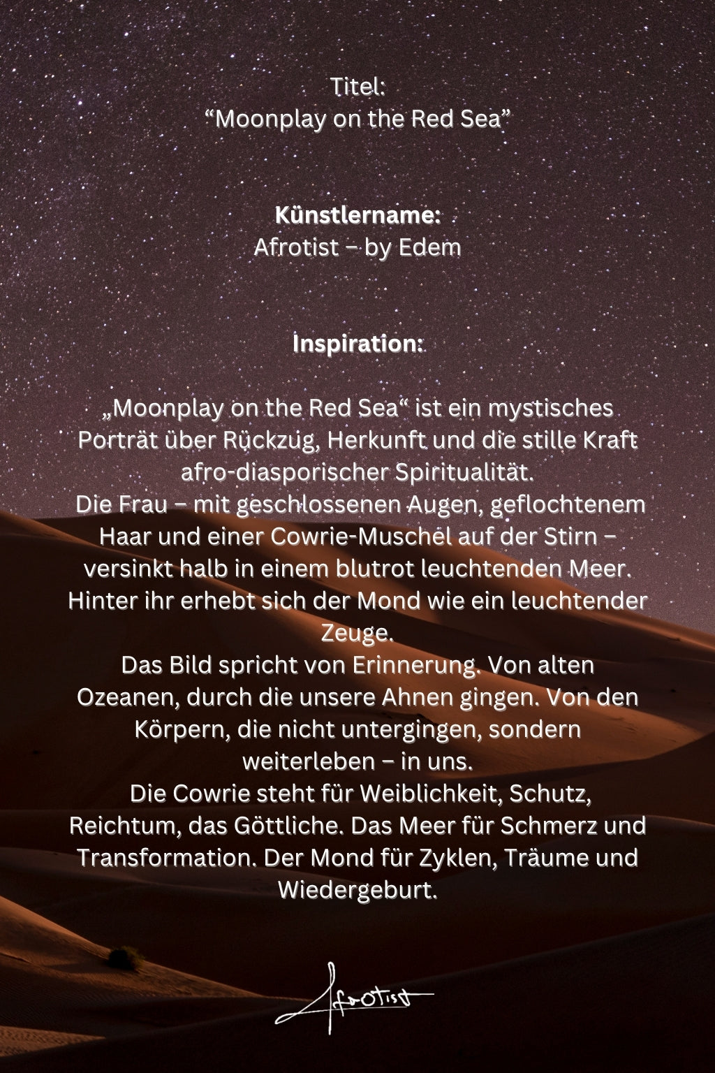 Moonplay on the Red Sea – Afrospirituelle Tiefen
