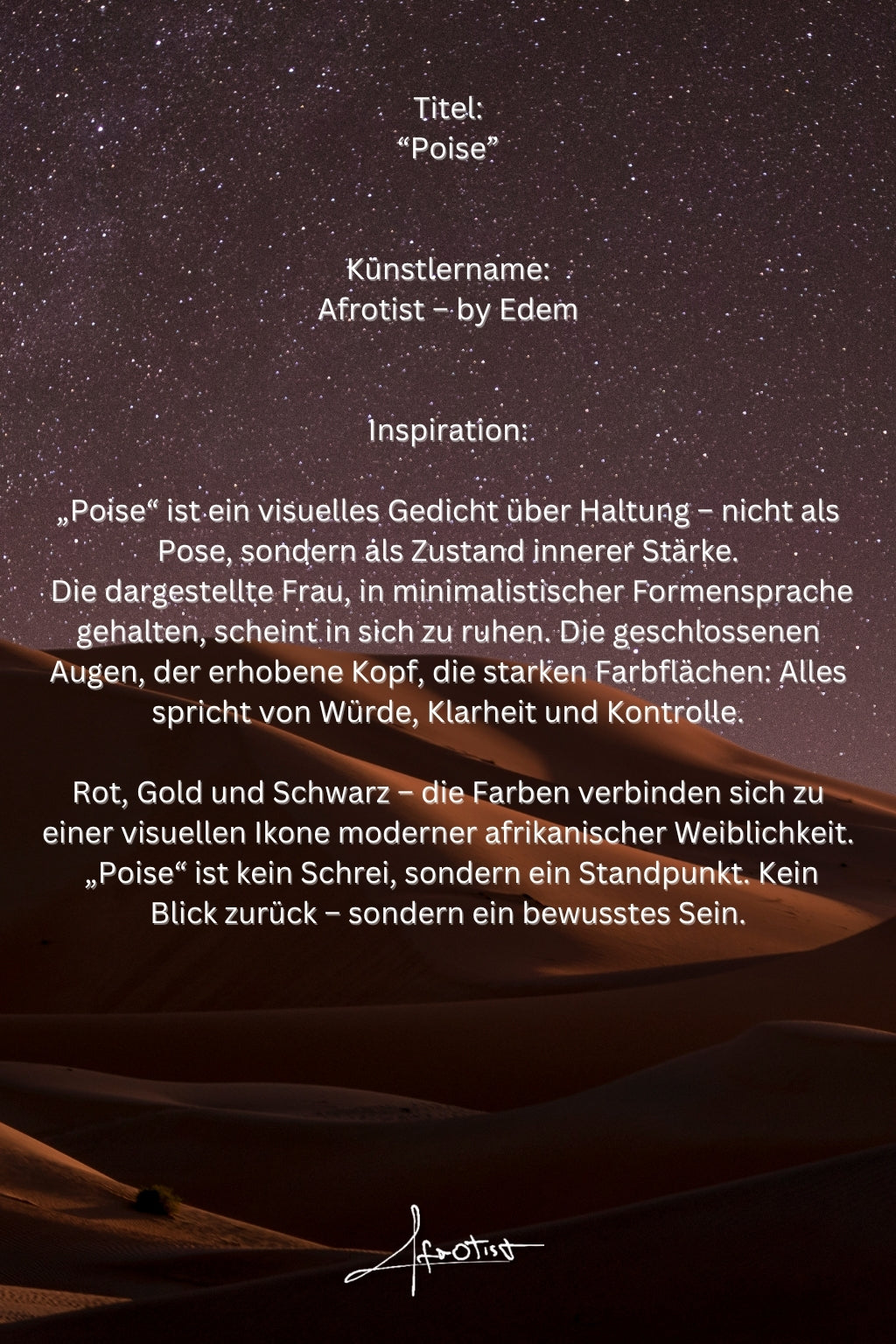Poise – Geometrische Stärke & afrozentrierte Klarheit
