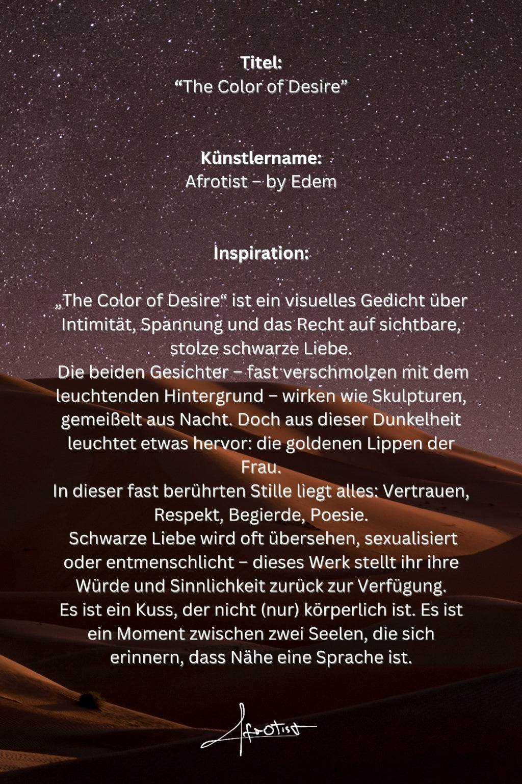 The Color of Desire – Intimität & schwarze Sinnlichkeit