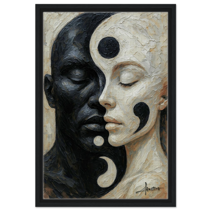 Afro-spirituelles Kunstwerk | Yin trifft Yang-Porträt | Afrotist