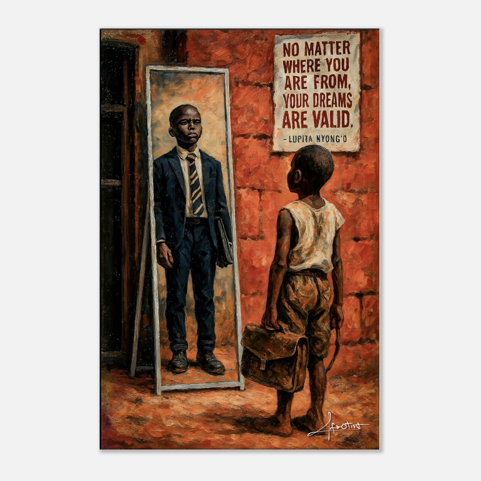 Inspirierender Kunstdruck | Spiegelsymbolismus-Kunst | Afrotist