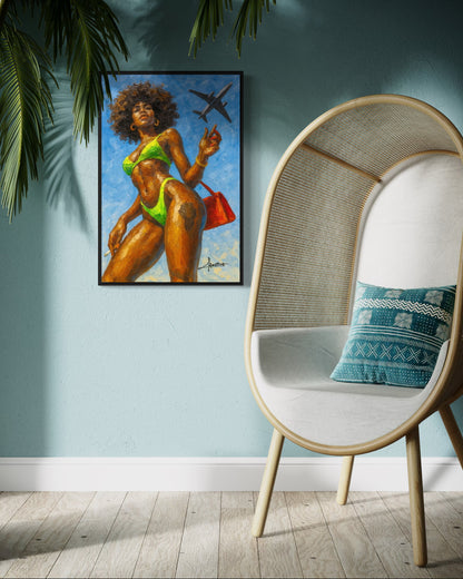 Catch Flights, Not Feelings – Feminine Power Art Print
