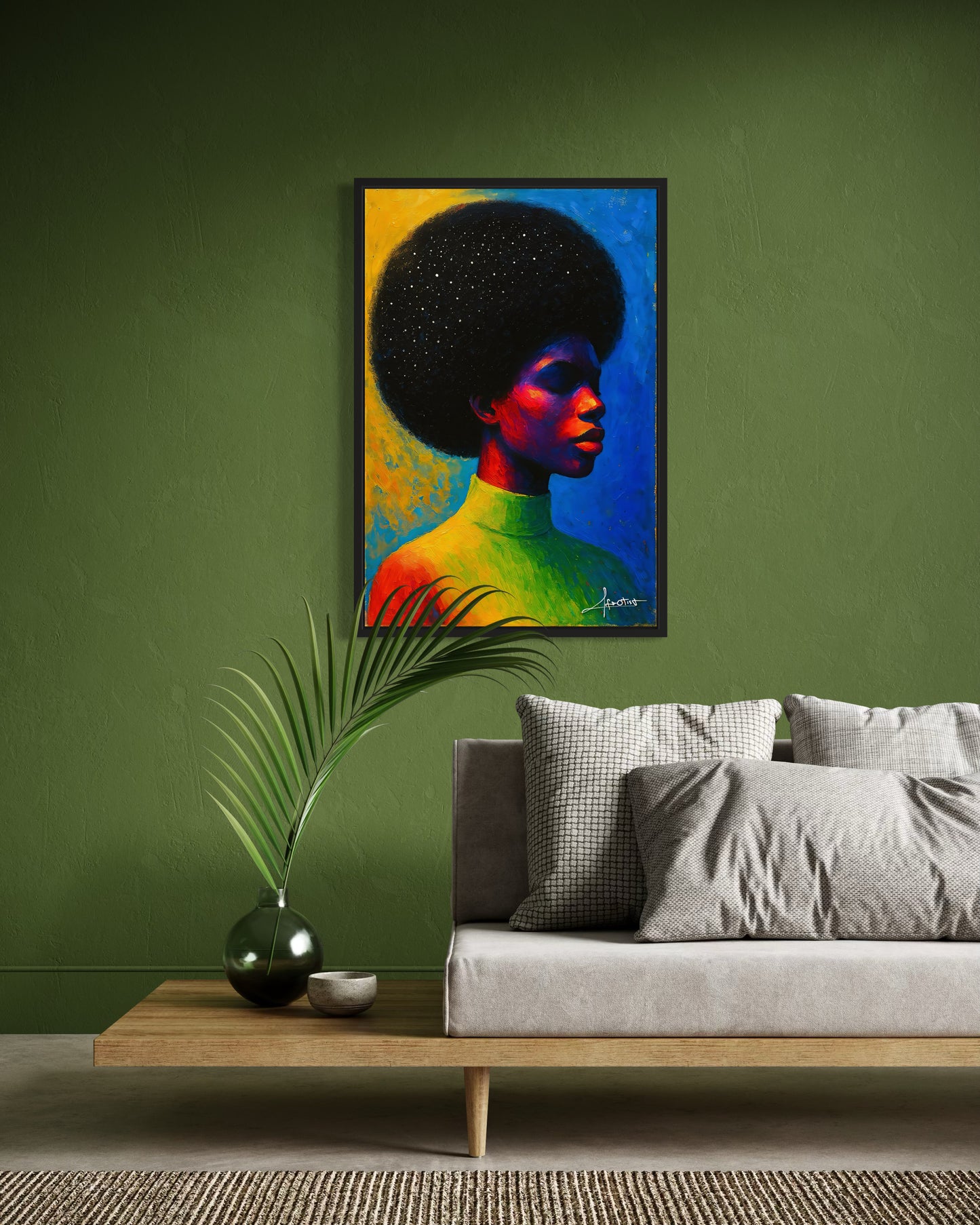 Cosmic Crown – Galaktische Würde & Afrozentrierte Stärke