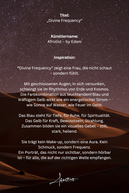 Divine Frequency – Kraftvolles Porträt mit Aura