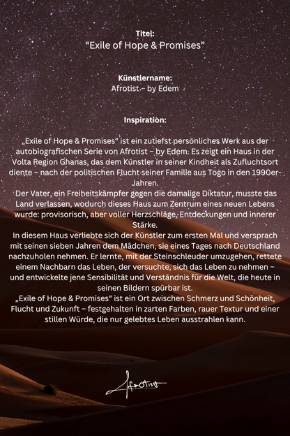 Exile of Hope & Promises – Persönliche Fotokunst - Erinnerung an Flucht, Versprechen und Neubeginn