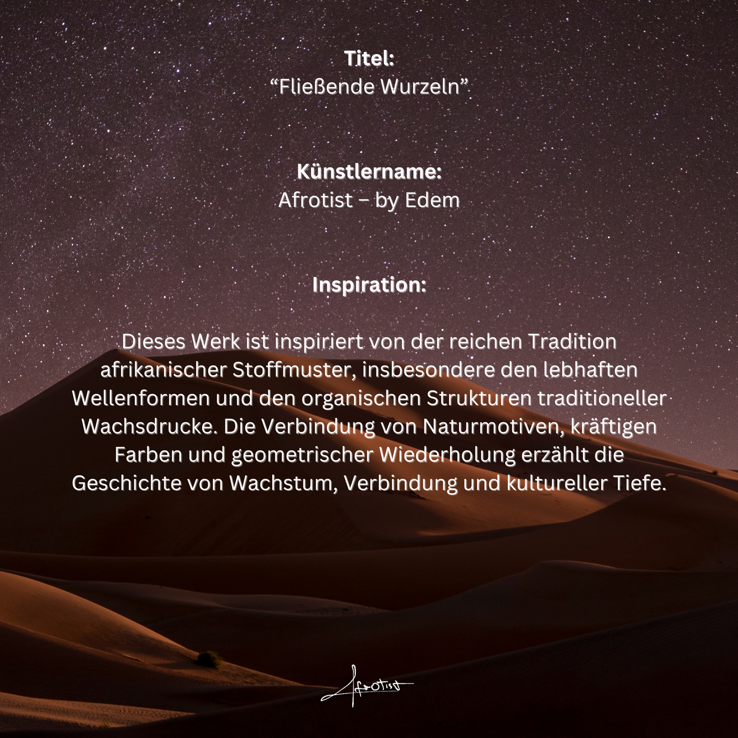 Fließende Wurzeln – Farbiges Stoffkunst Wandbild