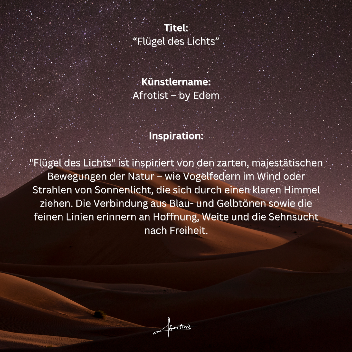 Flügel des Lichts -  Strahlendes Stoffkunst Wandbild in Blau und Gelb