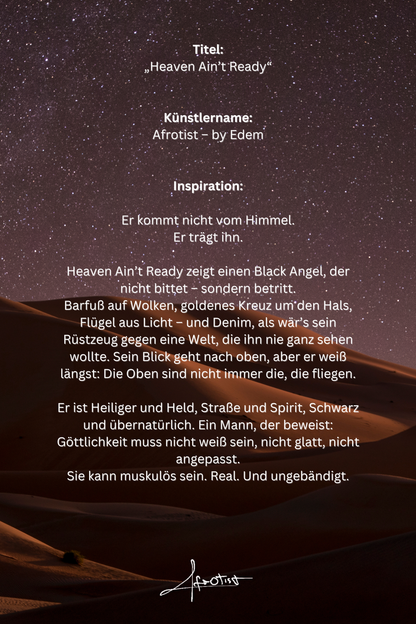 Heaven Ain’t Ready – Schwarzer Engel trifft Spiritual Art