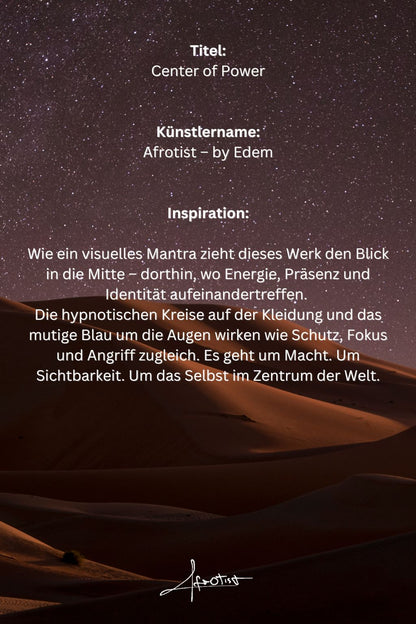 Center of Power – Kraftvolles afrofuturistisches Porträt