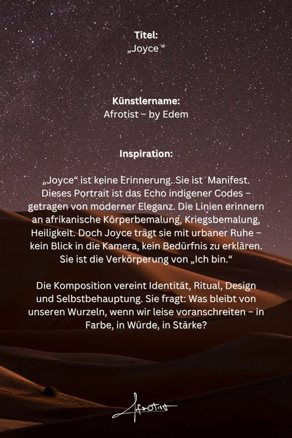 Joyce  - I Am the Code – Kraftvolles Afro-Porträt mit indigener Ästhetik