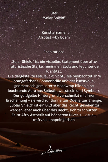 Solar Shield – Afro-Futurismus & leuchtende Identität