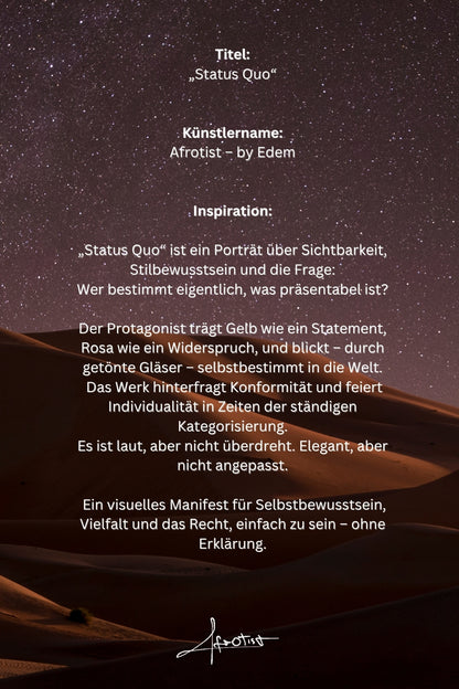 Status Quo – Afrozentriertes Porträt über Individualität & Sichtbarkeit | Afrotist