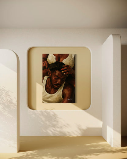 Tenderness – Intime afrozentrierte Szene über Nähe und Vertrauen | Afrotist Kunstdruck