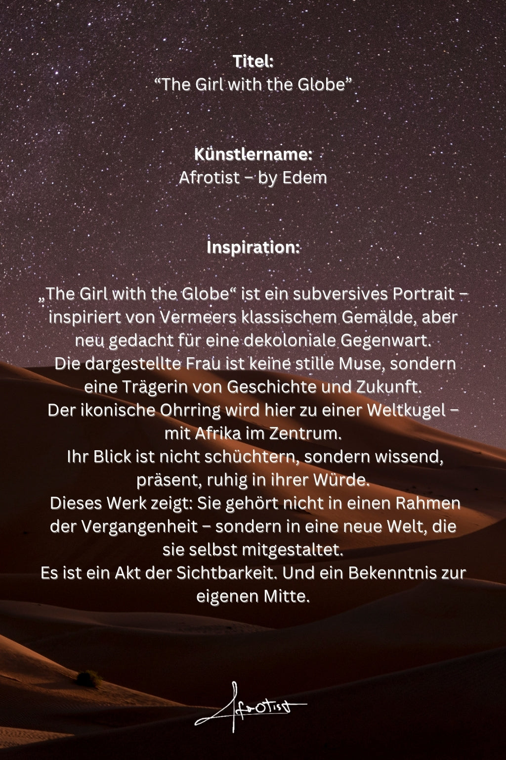 The Girl with the Globe – Afroklassik & neue Sichtbarkeit