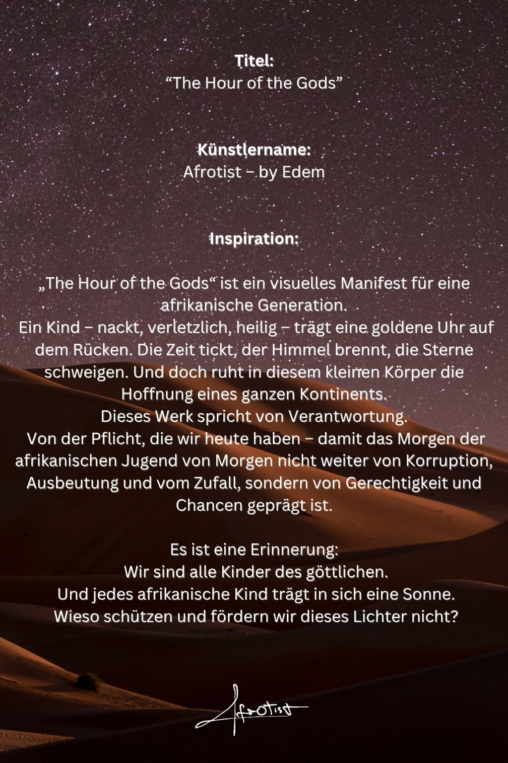 The Hour of the Gods – Afrikanische Zukunft & Verantwortung