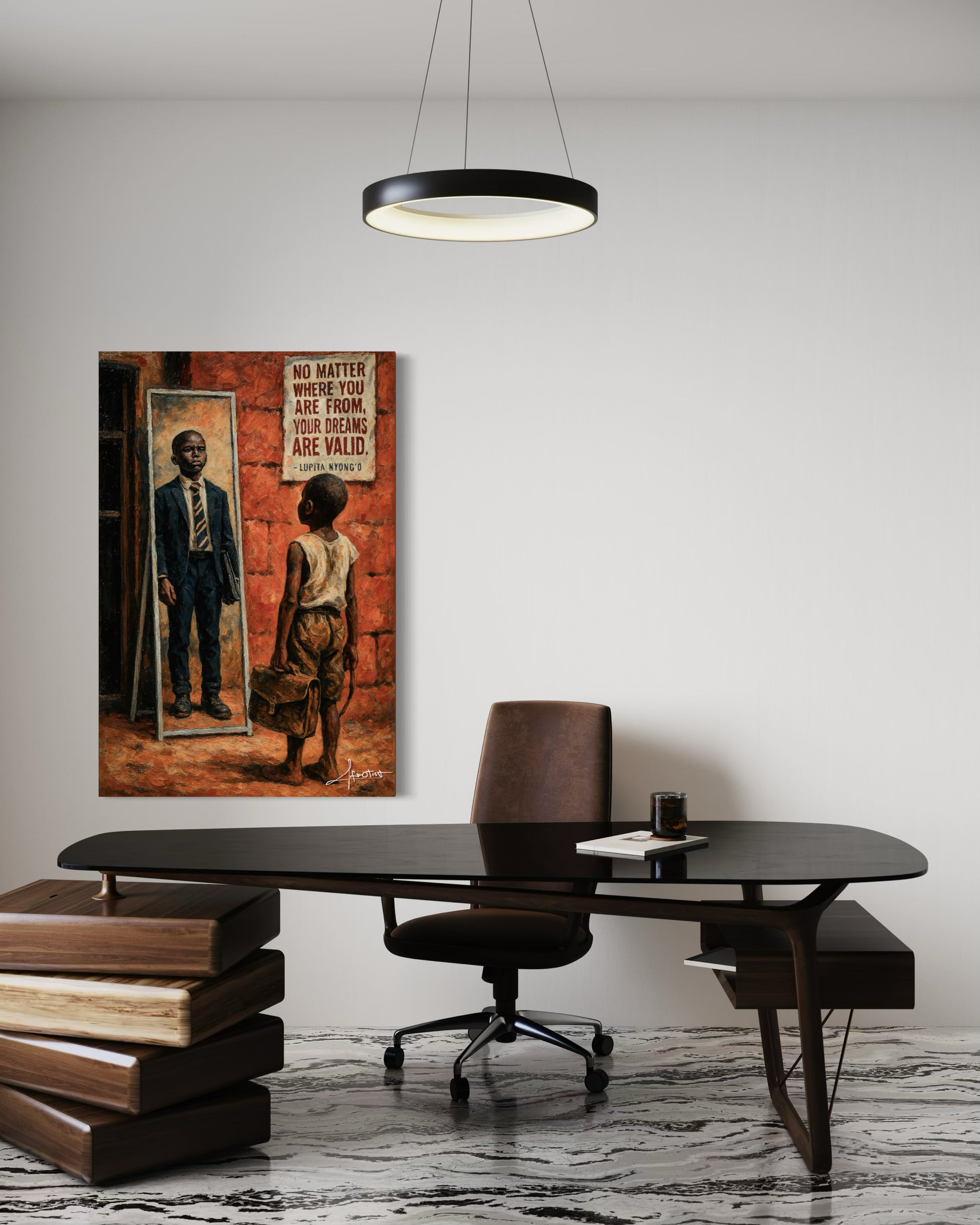Inspirierender Kunstdruck | Spiegelsymbolismus-Kunst | Afrotist