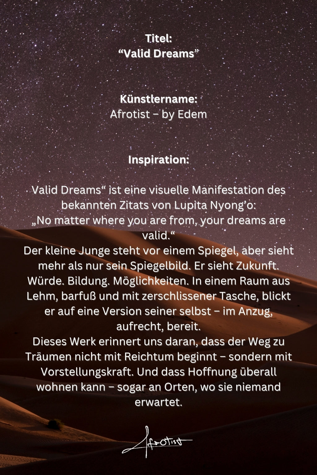 Inspirierender Kunstdruck | Spiegelsymbolismus-Kunst | Afrotist