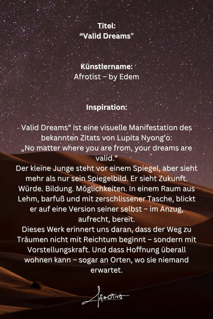 Inspirierender Kunstdruck | Spiegelsymbolismus-Kunst | Afrotist