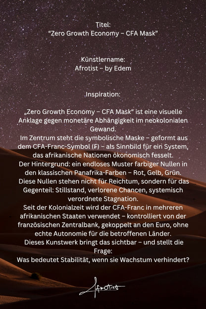 Zero Growth Economy – CFA-Maske & Finanzkritik